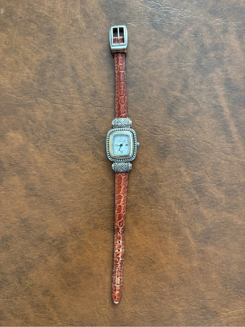 Brighton Black/Brown double sided leather watch